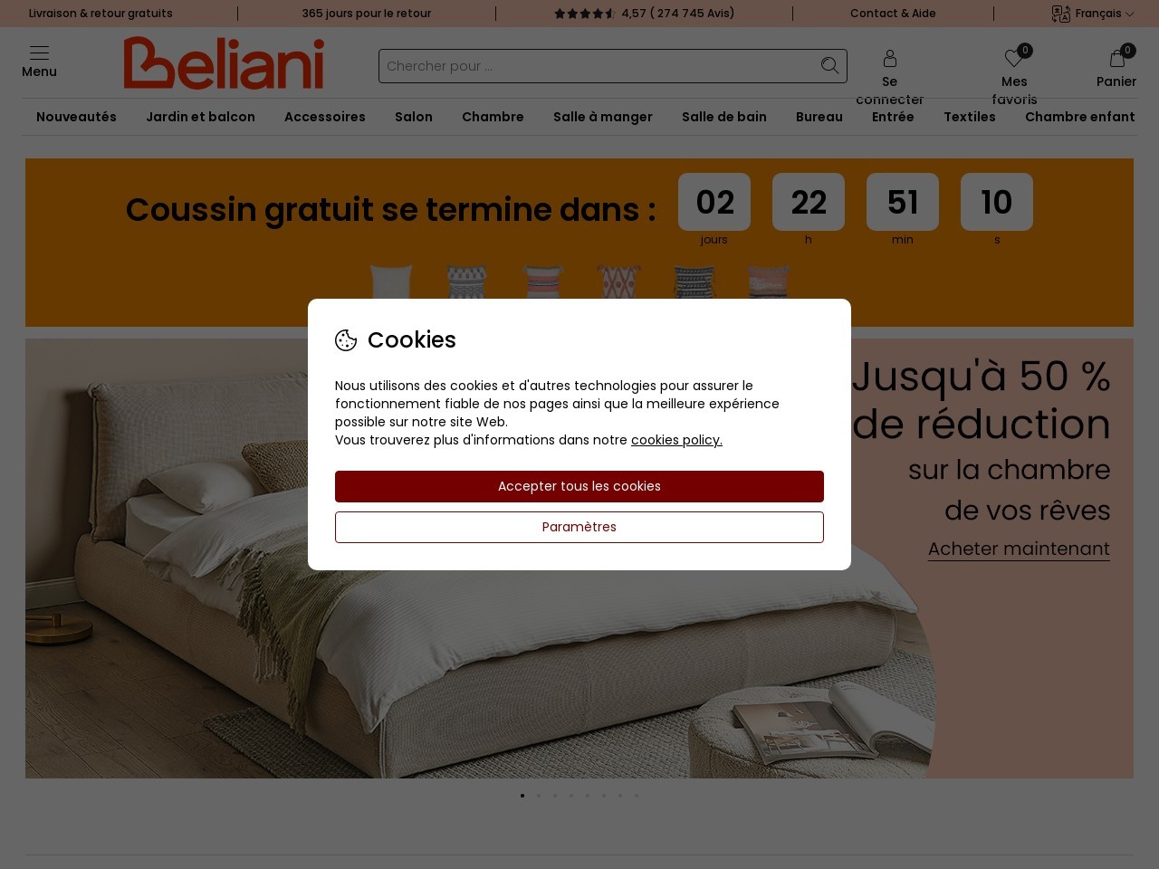 Beliani.fr f2840f4d13b451e831fcb7aa2be93044