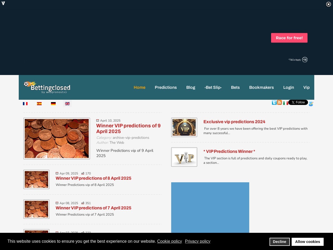 Bettingclosed.com 29696b338829f2311f3655e4f874e6a5
