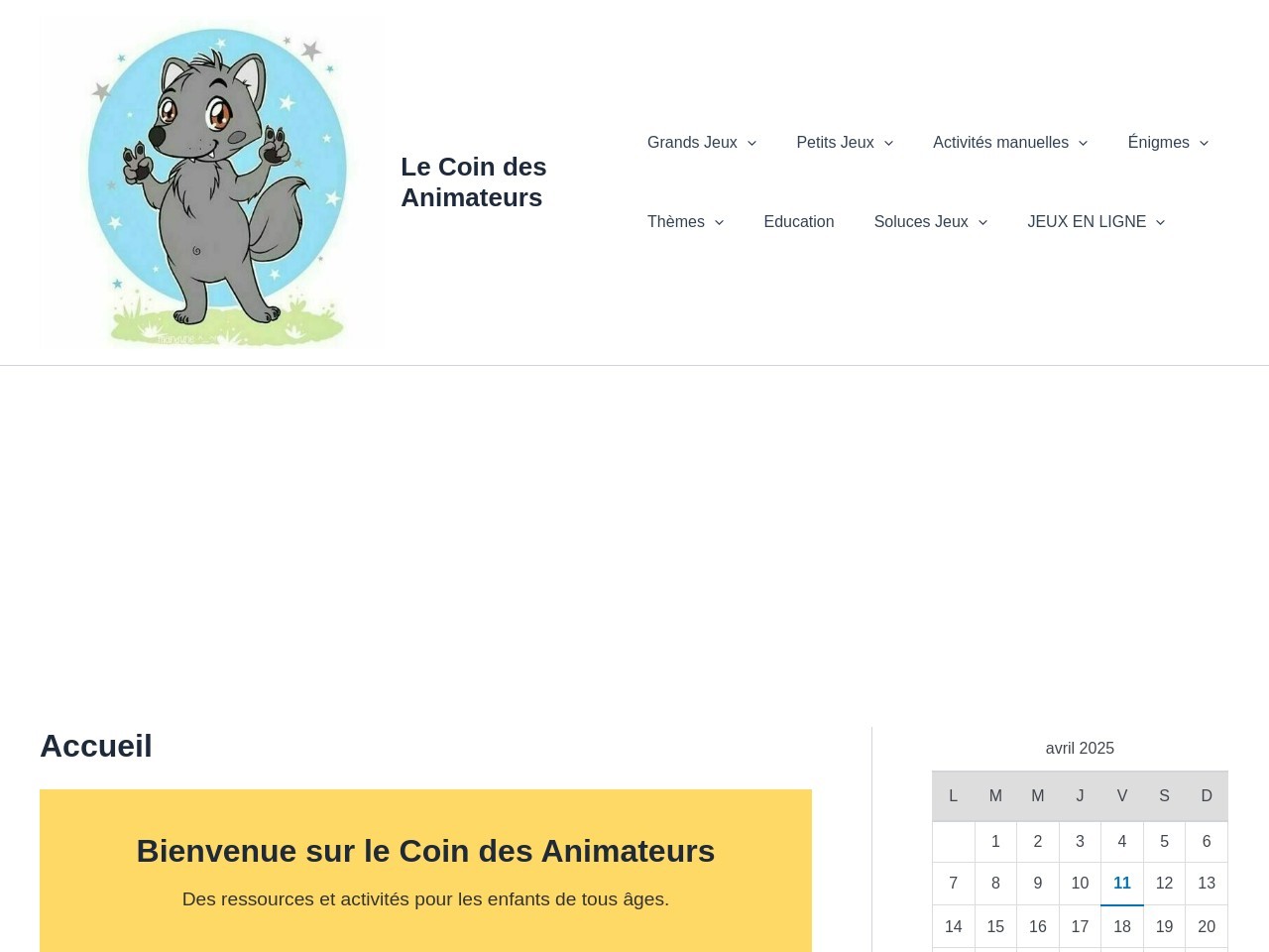 Coin des animateurs.com 112a714e08df68d63f46eb1532dfa9b7