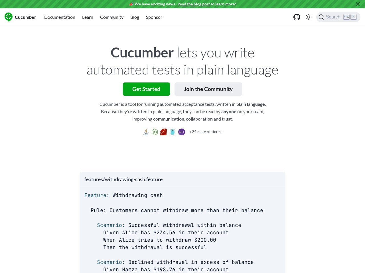 Cucumber.io 4af84edc4a449cb004b77f138a617bcd