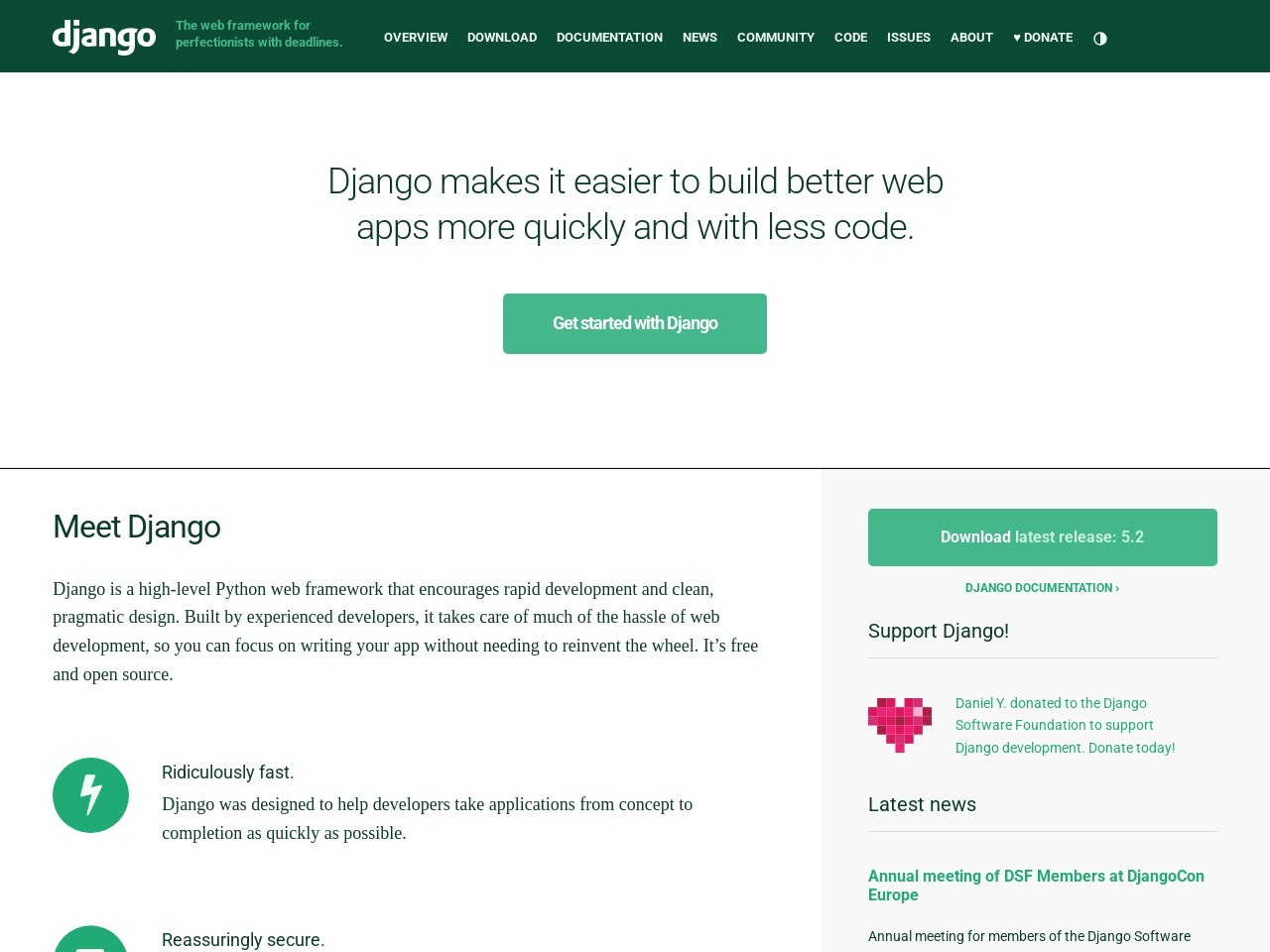 Djangoproject.com aff4587100c462811ec40e7327e08122