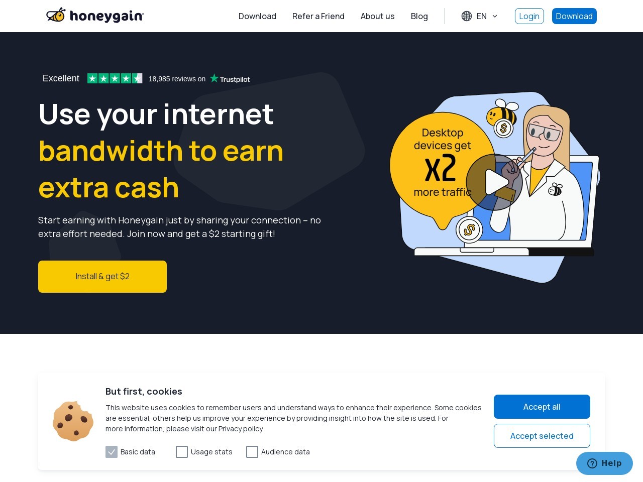 Honeygain.com 5f1b4e450c064d921d0748778305aac7