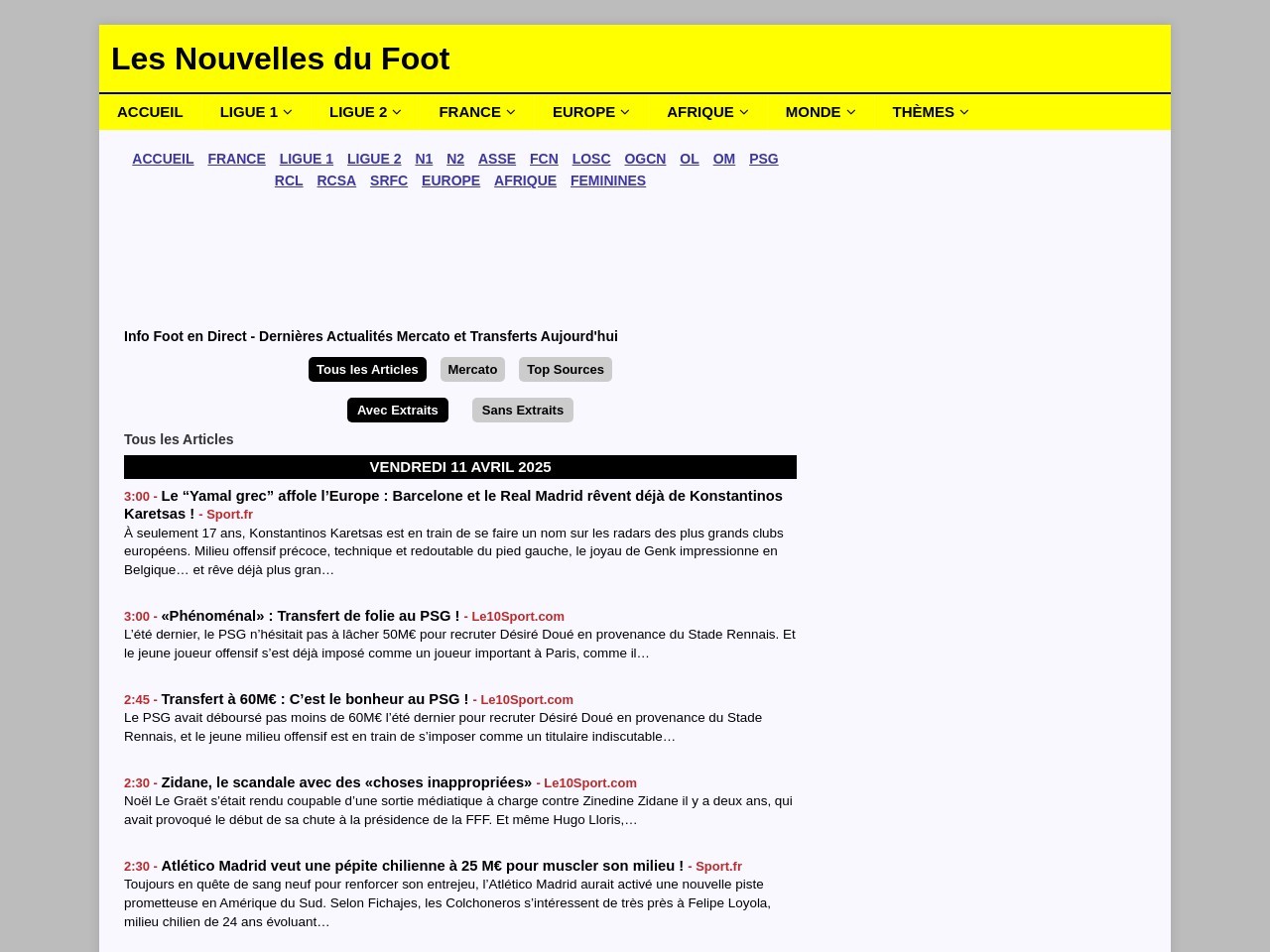 Lesnouvellesdufoot.fr 3d5b7e40984e304c88710f1821b93064