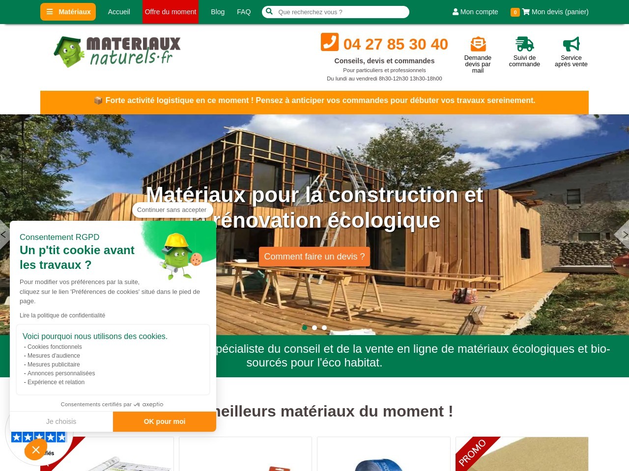 Materiaux naturels.fr 53a43fabad48bc8941cd7453f9b484c9