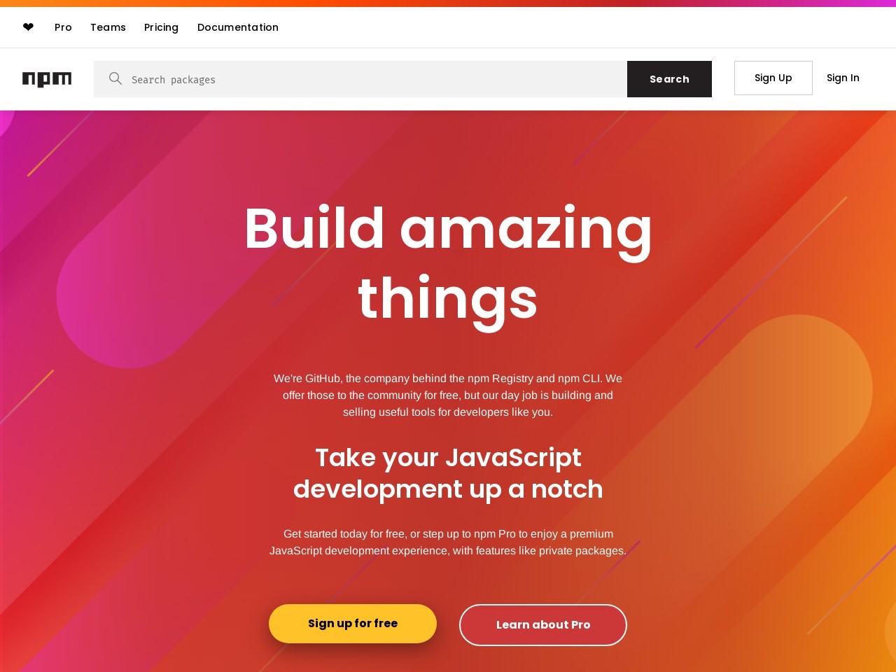 Npmjs.com 490bc55d25143b2430ceab7e14f102e0