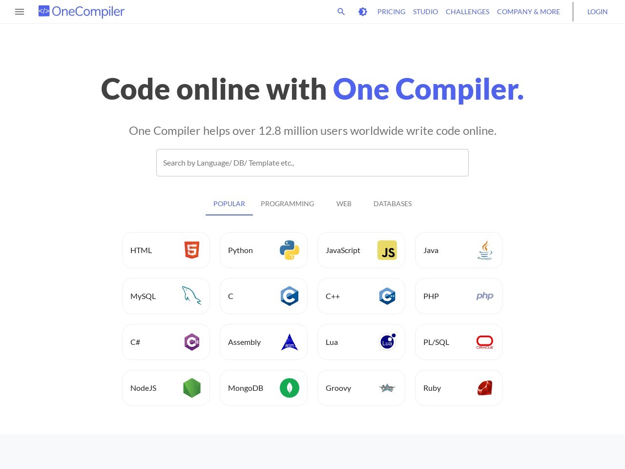 Onecompiler.com c019a911c457fddffcd6b01dc8572ce9