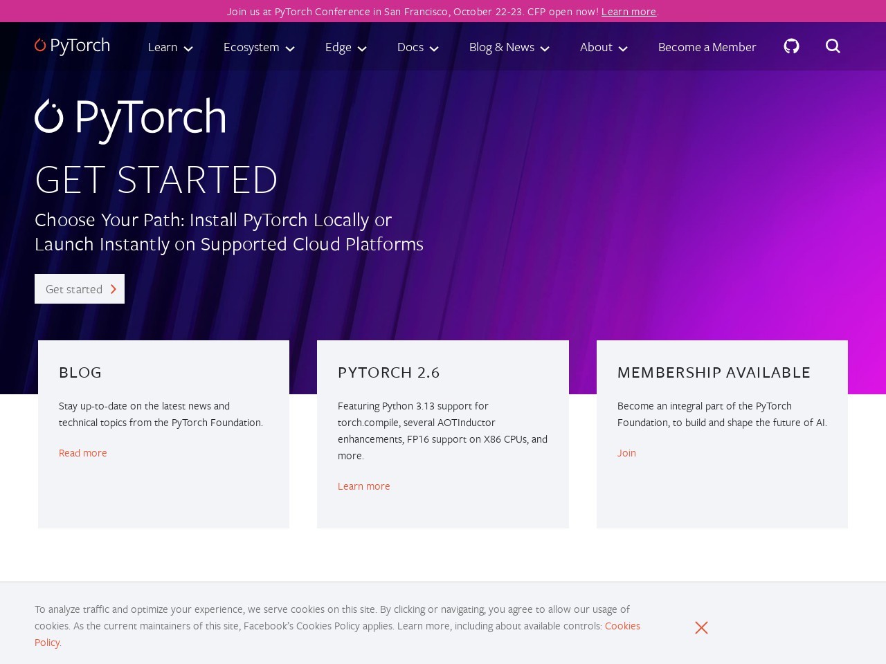 Pytorch.org b52a4f30da3cfd584667d44880d679c1
