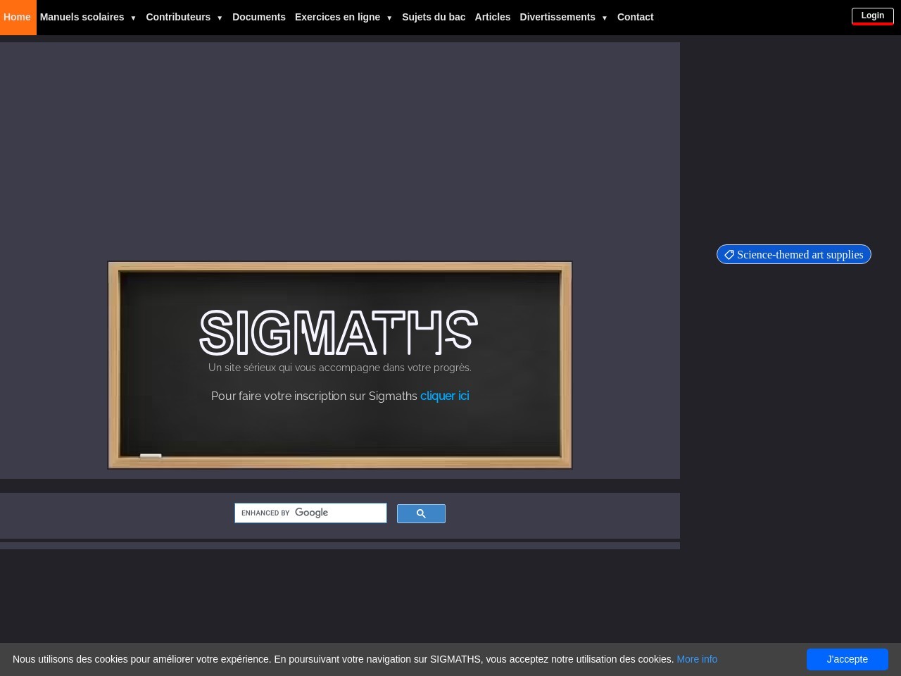Sigmaths.net beb38adab50904573c44374d053cacd4