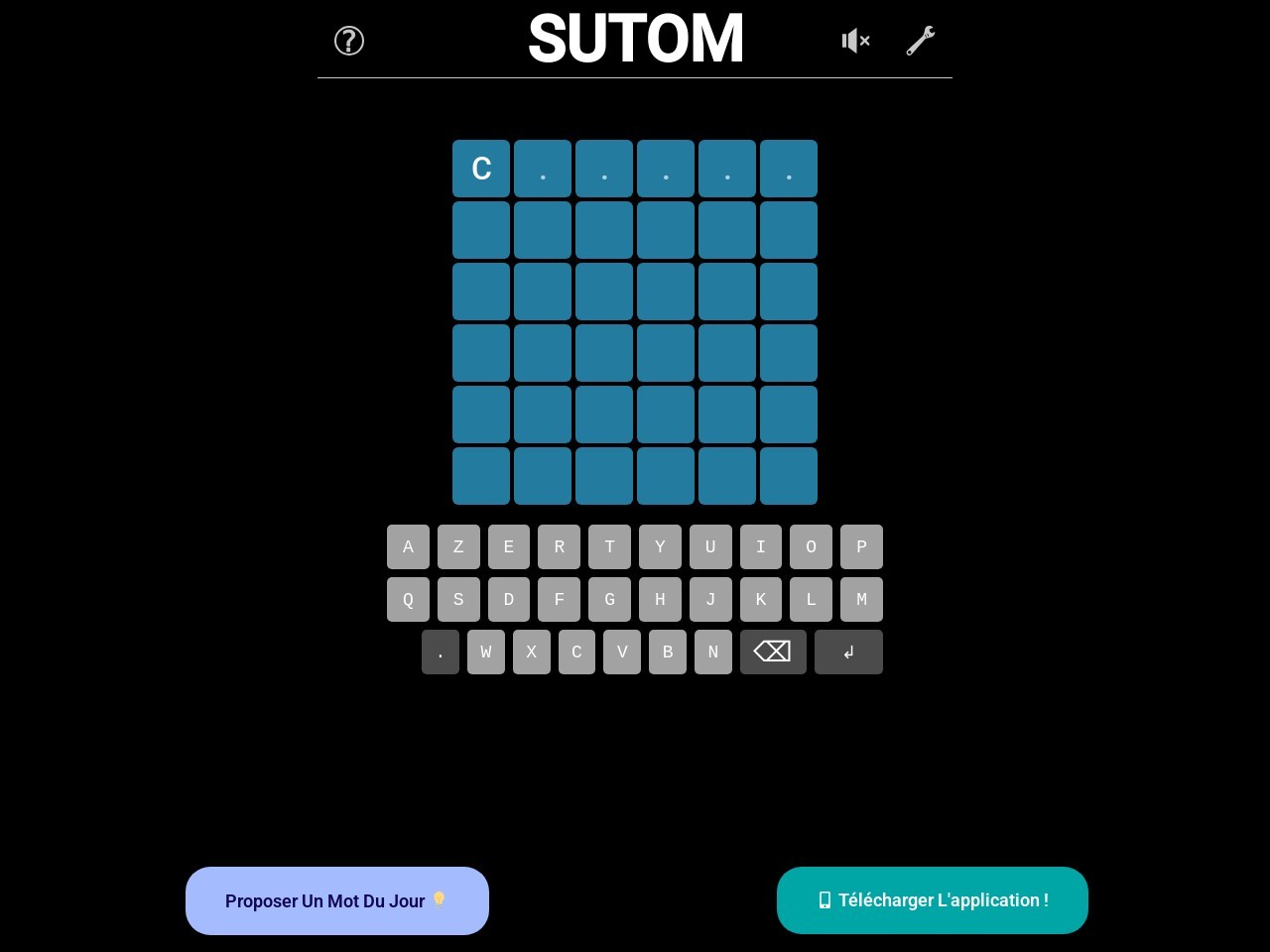 Sutom.fr a465a8660901e4bd94b5117bae9a3911