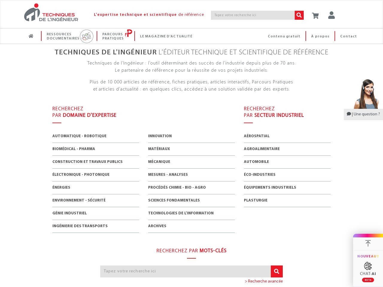 Techniques ingenieur.fr 58a29b71f0e66a94a753c59bd74915ce