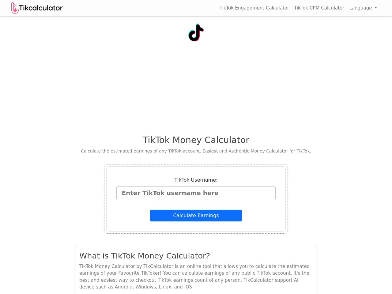 Tikcalculator.com 51d7b5bbdb1580025c0813c8313629e4