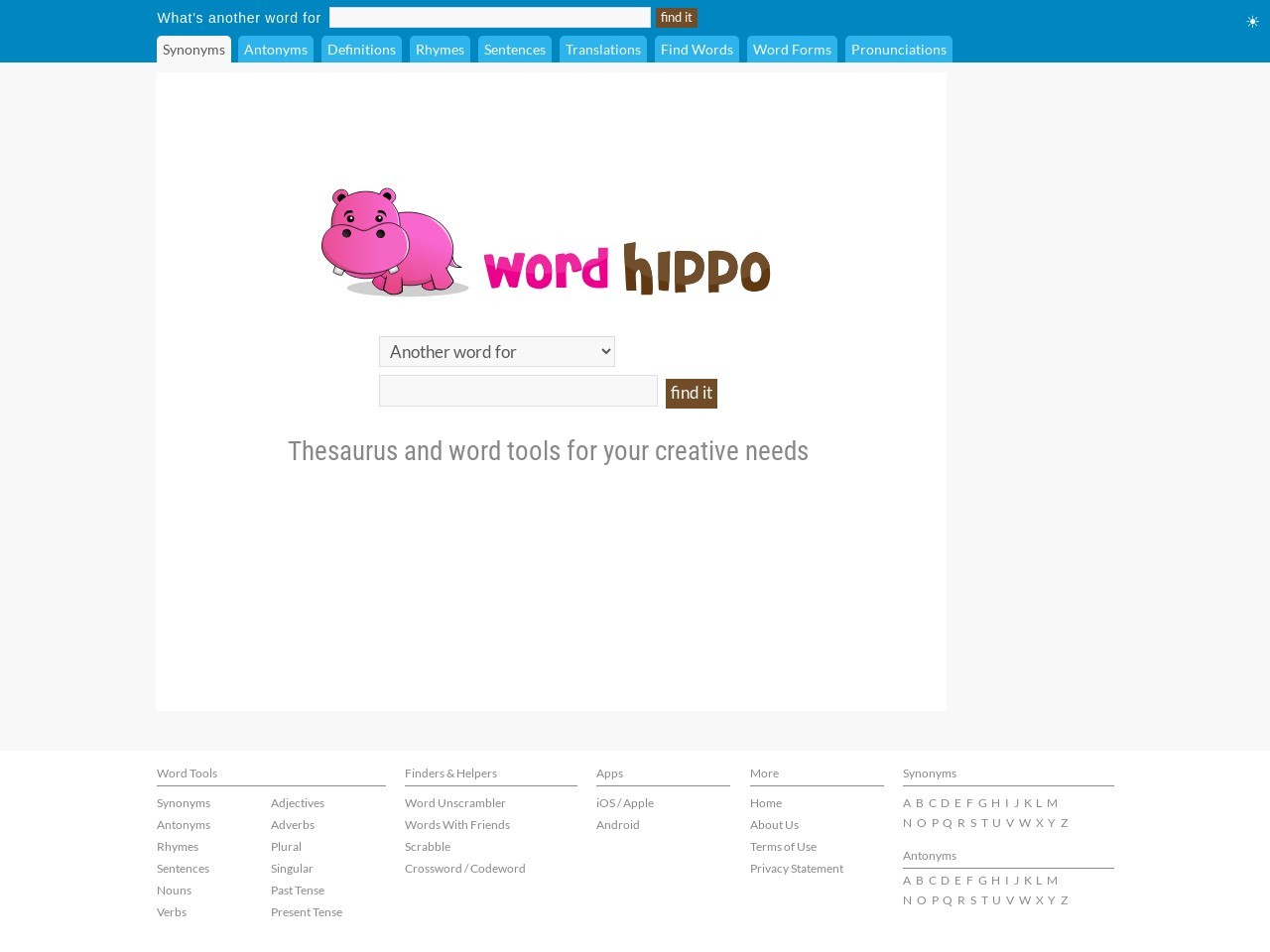 Wordhippo.com e819a37331e5db8011419f443eed7962