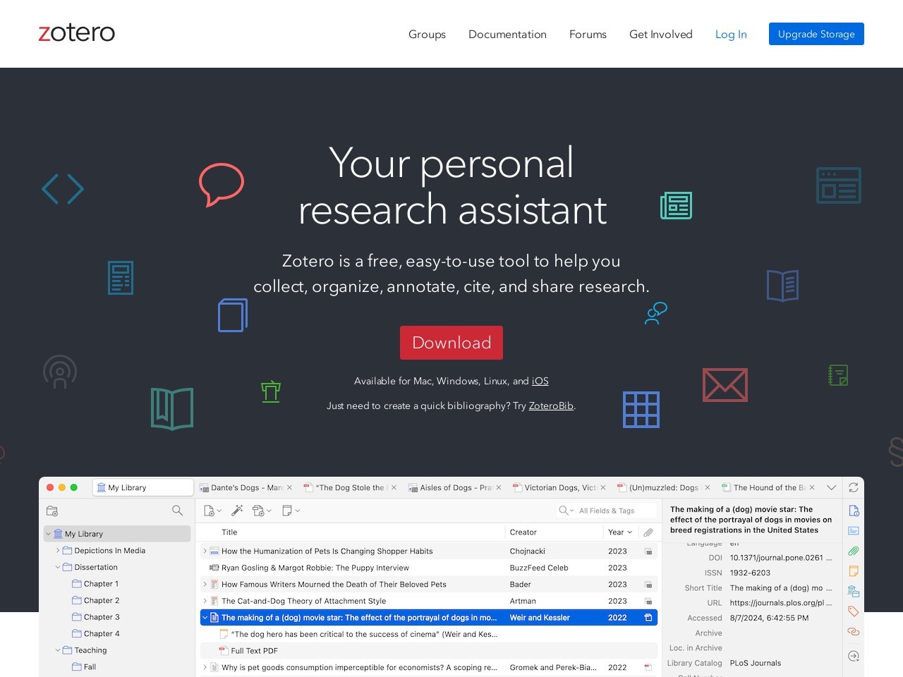 Zotero.org 5f9b7bfcb9cd920a0e5349b8742d999b